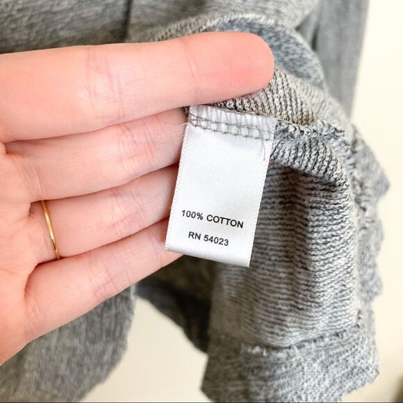 Banana Republic Heather Gray Slouchy Long Sleeve Turtleneck Knit Top XS - Picture 5 of 8